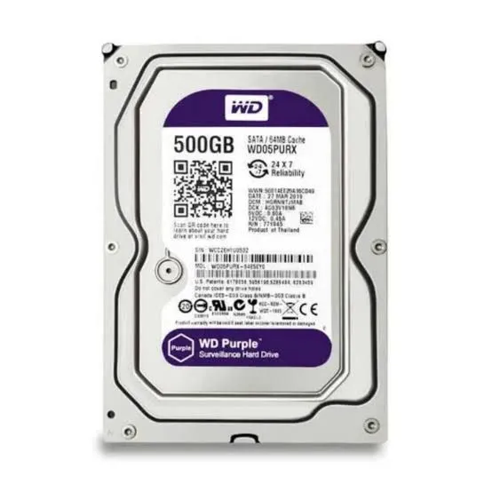HD WD Purple 500GB para Segurança