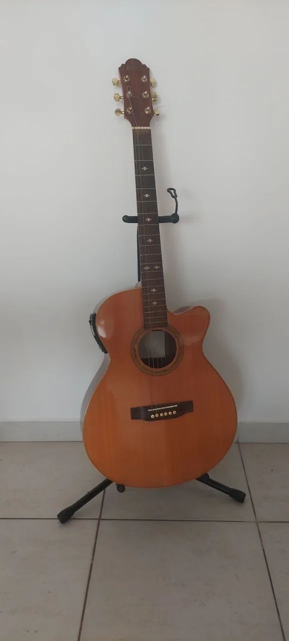 Violão elétrico completo com corda de Aço - Foto 2