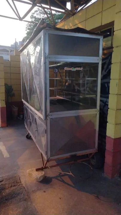 Carrinho de lanche inox 