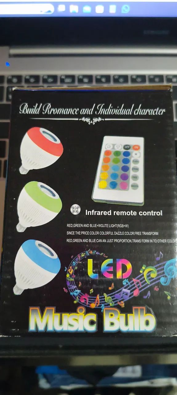 Lâmpada musical com controle remoto físico e bluetooth. - Foto 2