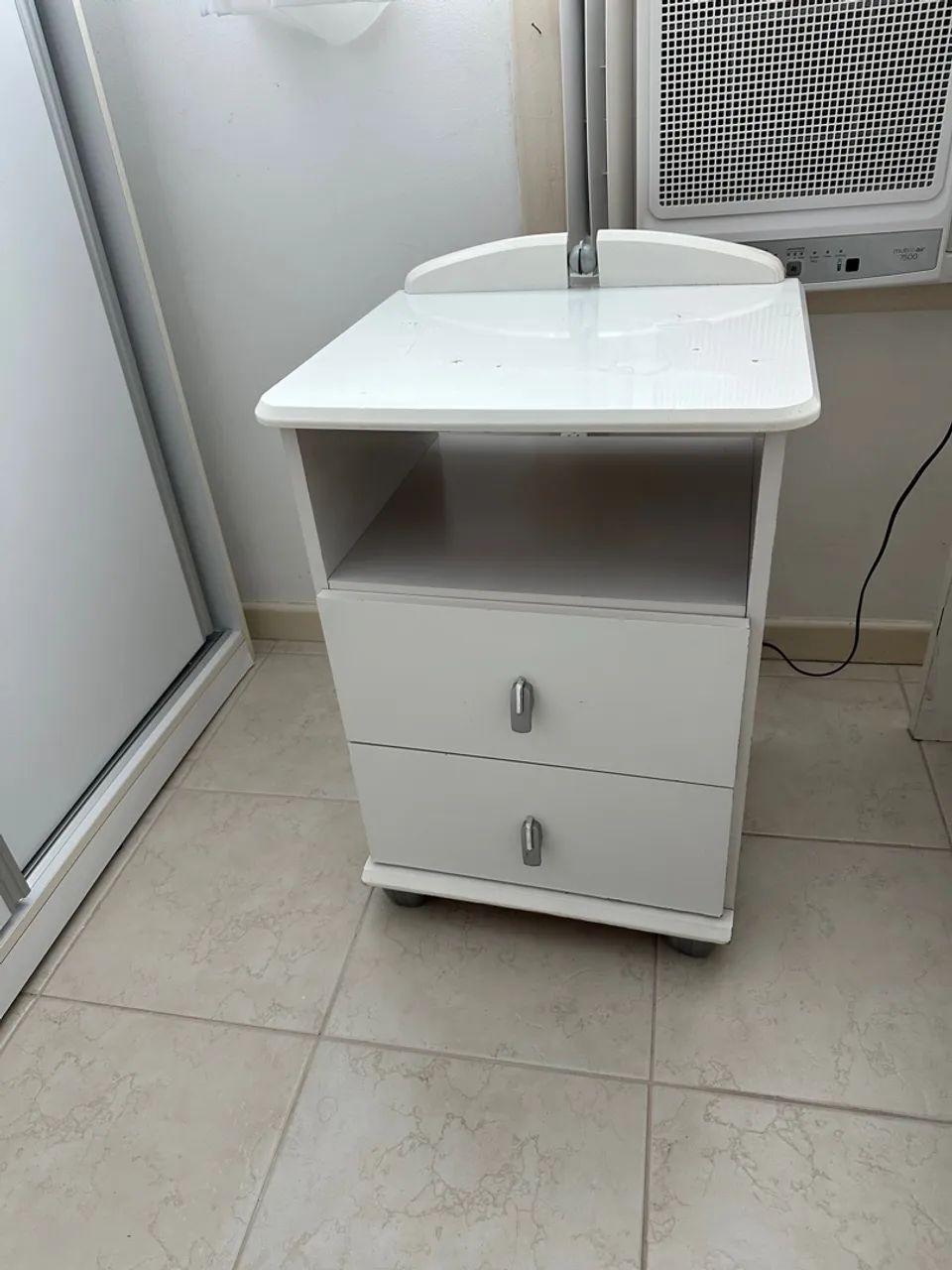 Gaveteiro branco com 2 gavetas - Foto 2
