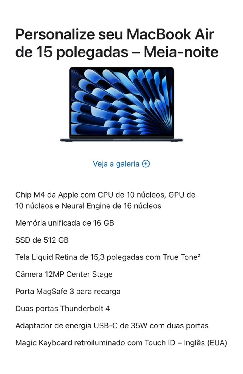 MacBook Air de 15 polegadas M4 2025 - Foto 4