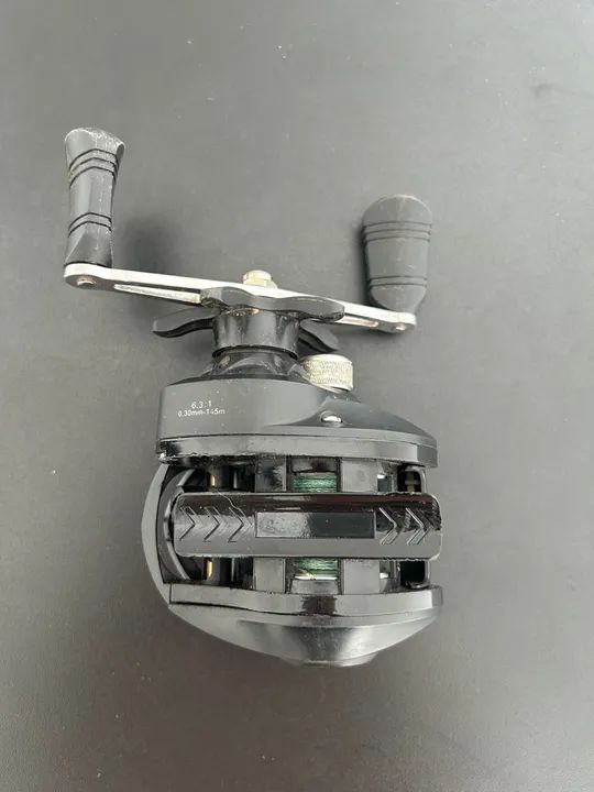 Carretilha top fishing + carretel cheio de linha multifilamento X4 - Foto 6