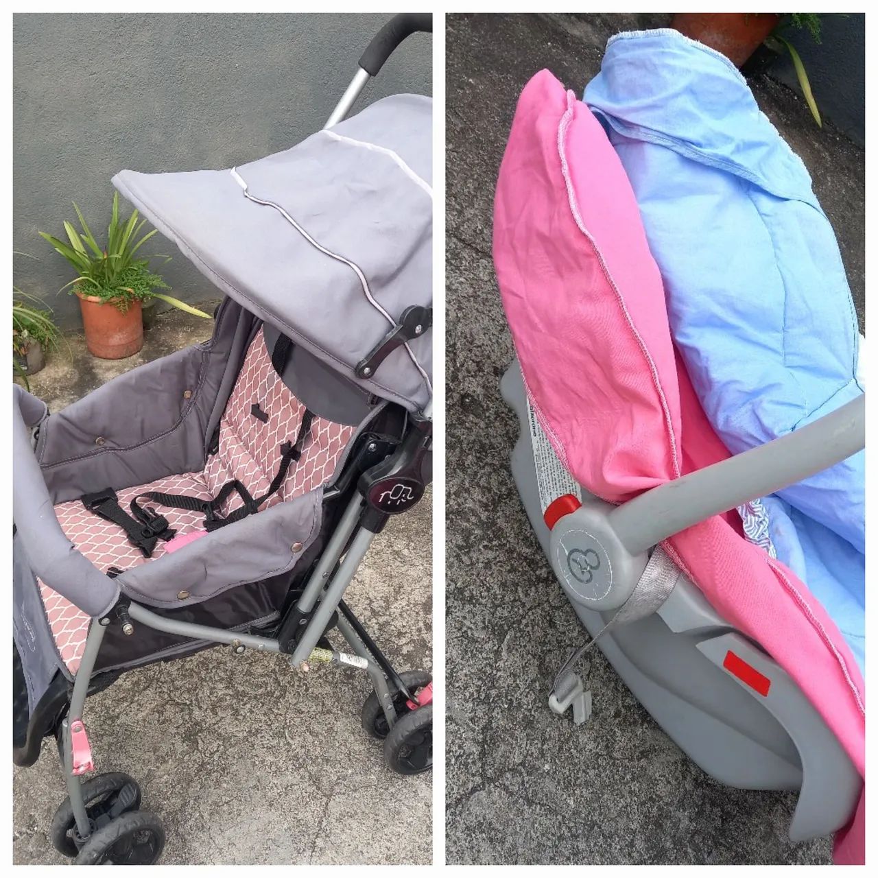 Carrinho de Bebê + Bebê conforto Galzerano Usado em ótimo estado - Foto 6