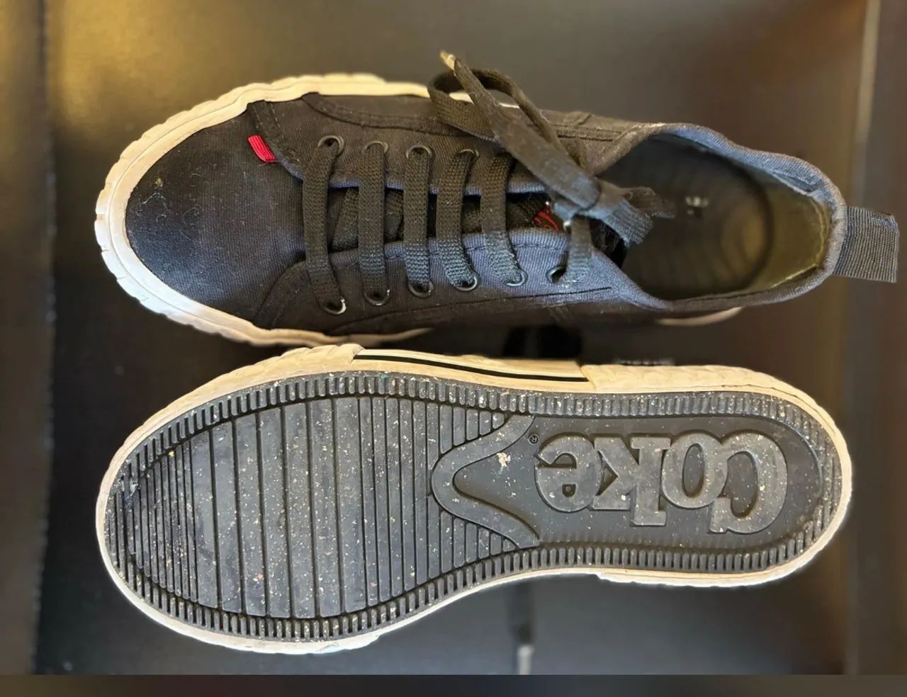 Tênis Infantil Preto com Cadarço - Coca Cola - TAM: 35 - Foto 5