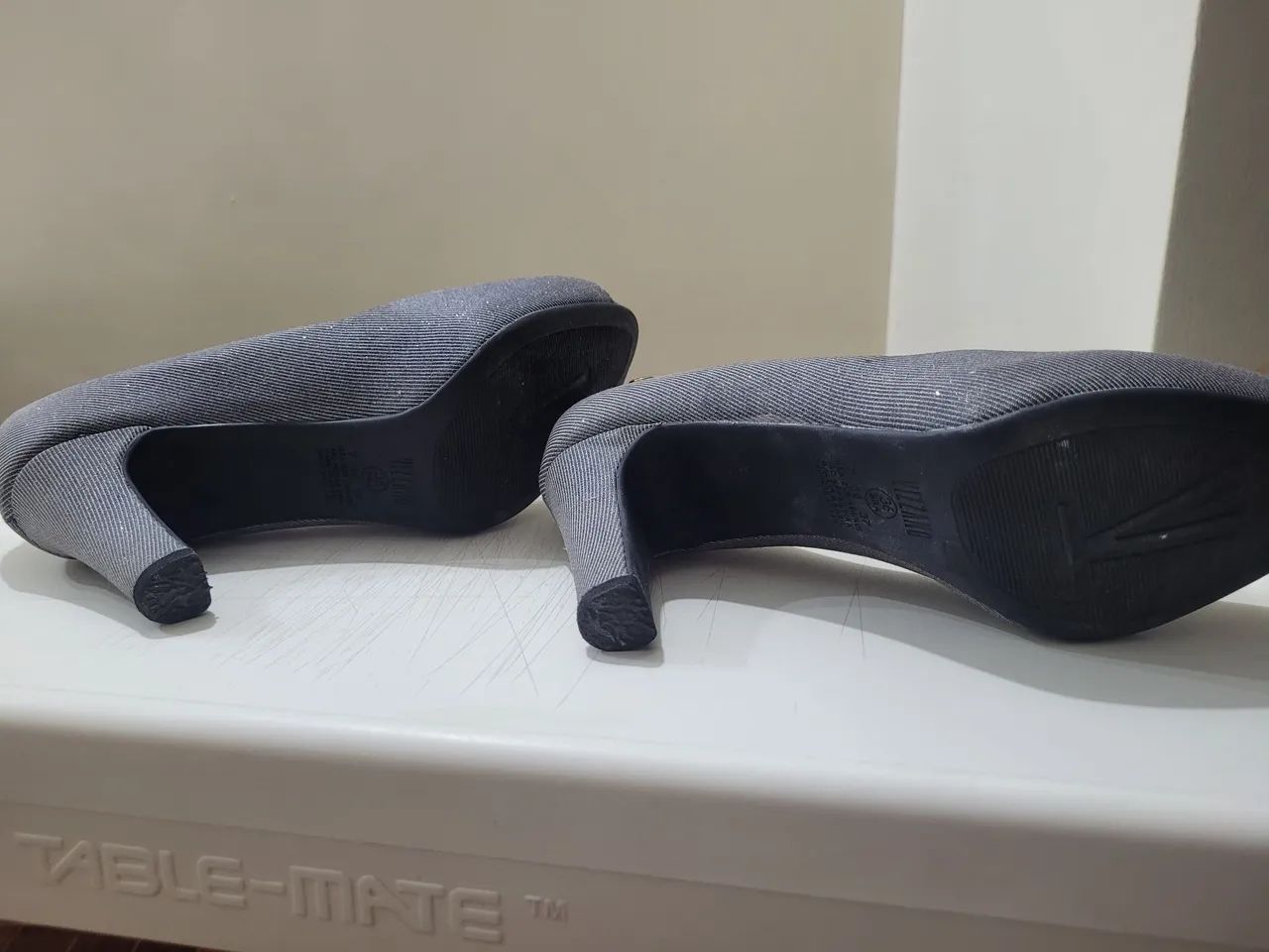 Sapato Peep Toe Azul - Foto 2