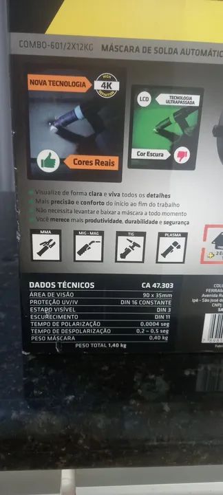 Máscara de Solda Automática Tork Pro - 4K - Visor 95 x 35 - Foto 4