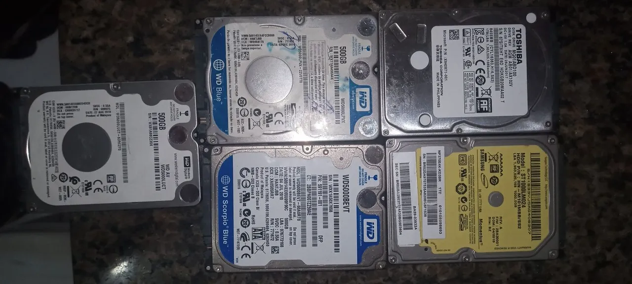 HDs internos para notebook - Diversas capacidades