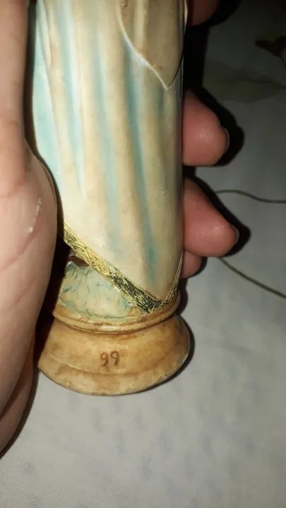 Estátua nossa senhora das graças em gesso anos 30 - Foto 3