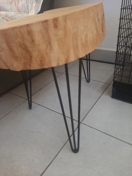 Mesa de centro em madeira rústica - Foto 2