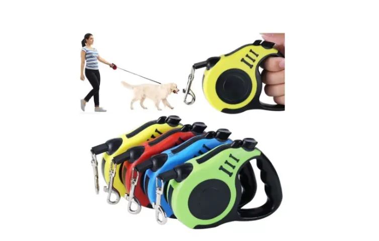 Coleira Guia Retrátil Pet Cachorros Gatos