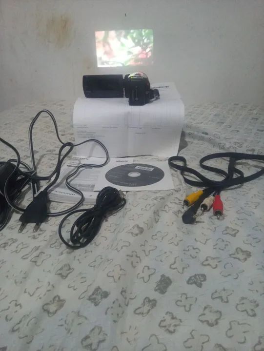 Câmera sony com projetor integrado zoom70×Filmadora Digital - Ótima qualidade de imagem!