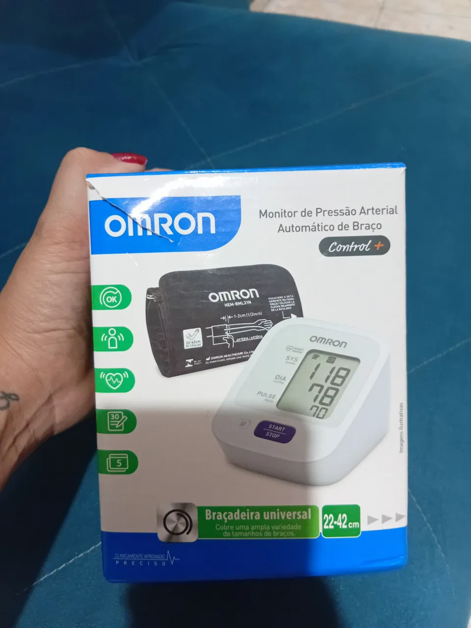 Monitor de Pressão Arterial Automático de Braço Omron