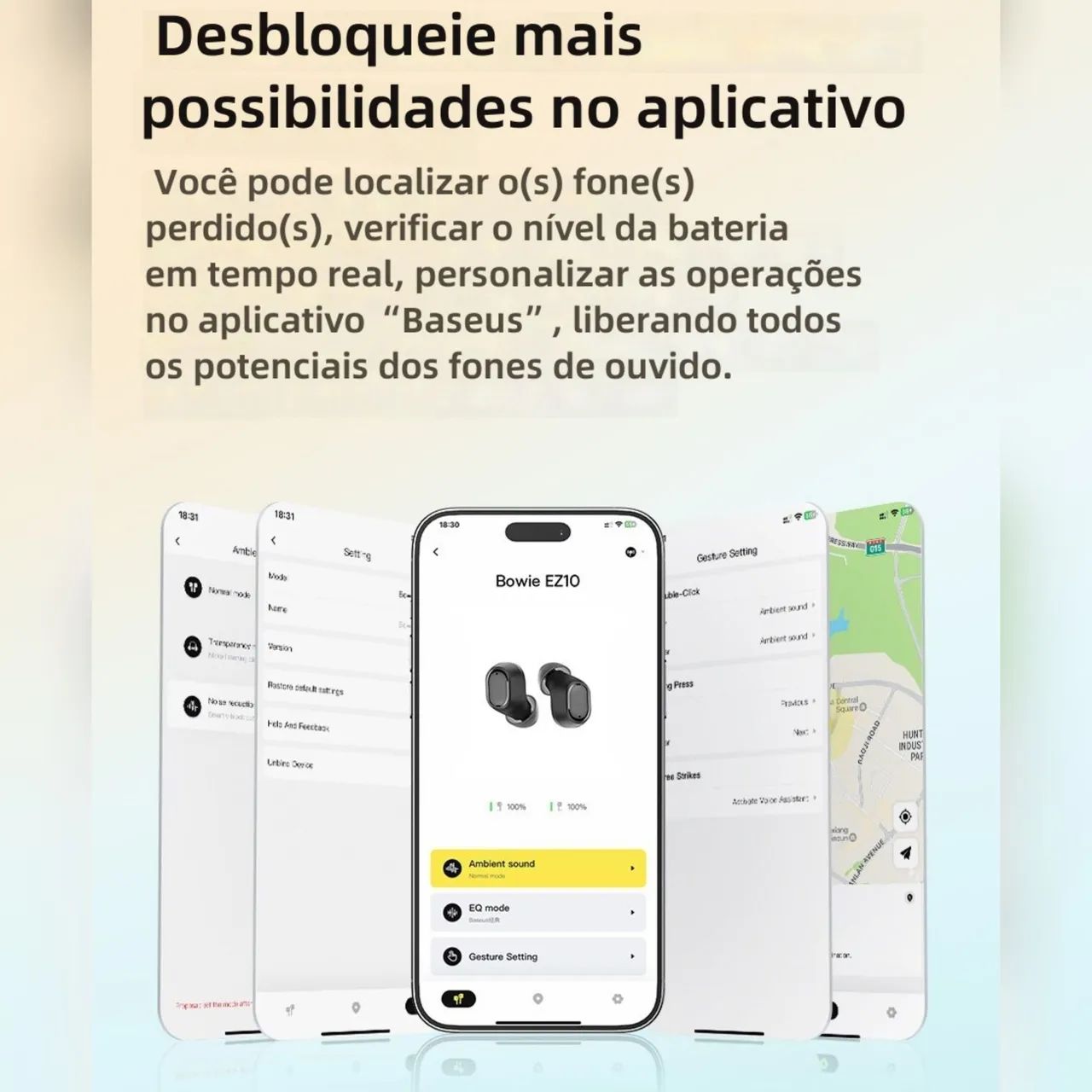 BASEUS BOWIE EZ10 TWS - Fone de Ouvido Bluetooth 5.3 - Foto 3