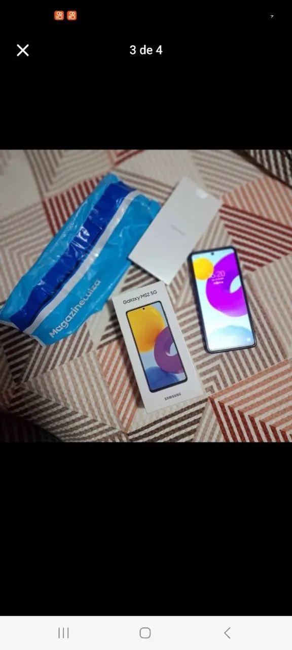 Samsung m52 tem 128 Gb de memória chips 5g Nfc biometria digital Android 13 - Foto 4
