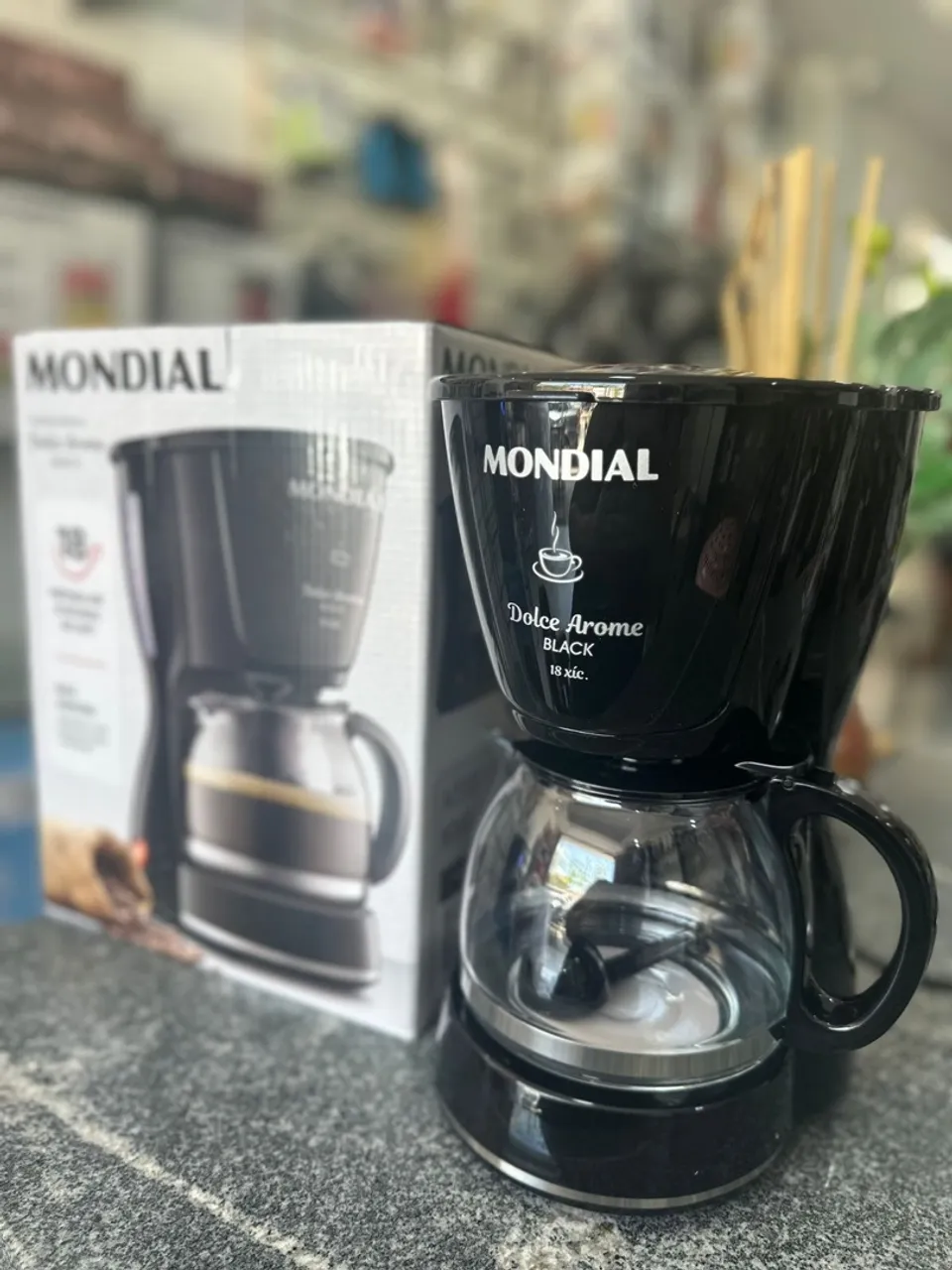 Cafeteira Elétrica Mondial Dolce Arome Black 18 xícaras