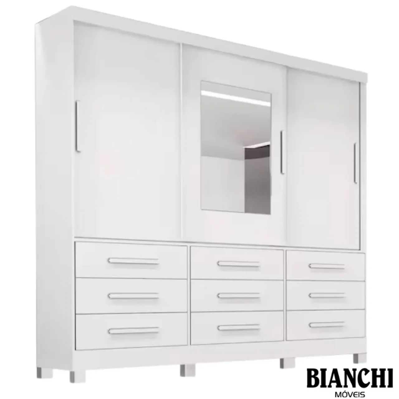 Guarda roupa casal com espelho 100% MDF !! Rf66m - Foto 2