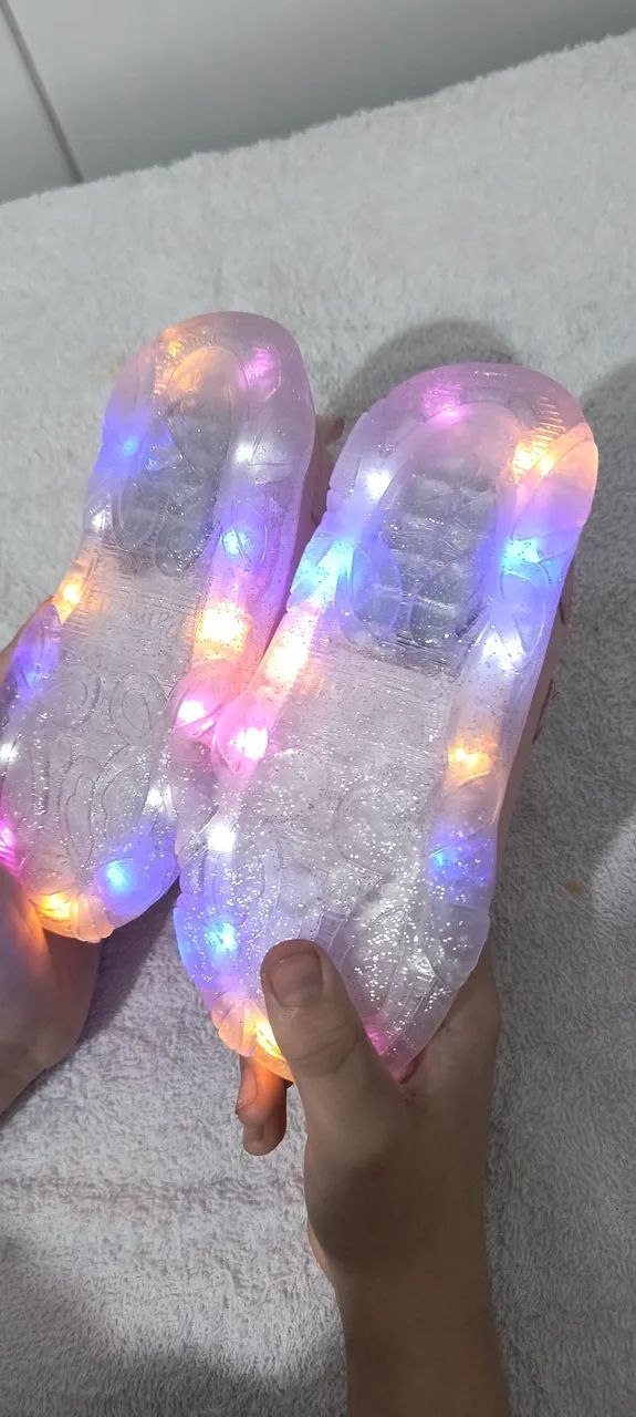 Tênis Pampili 26 Rosa com LED - Foto 4