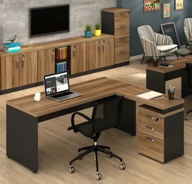 Mesa  escritorio em L - Foto 2