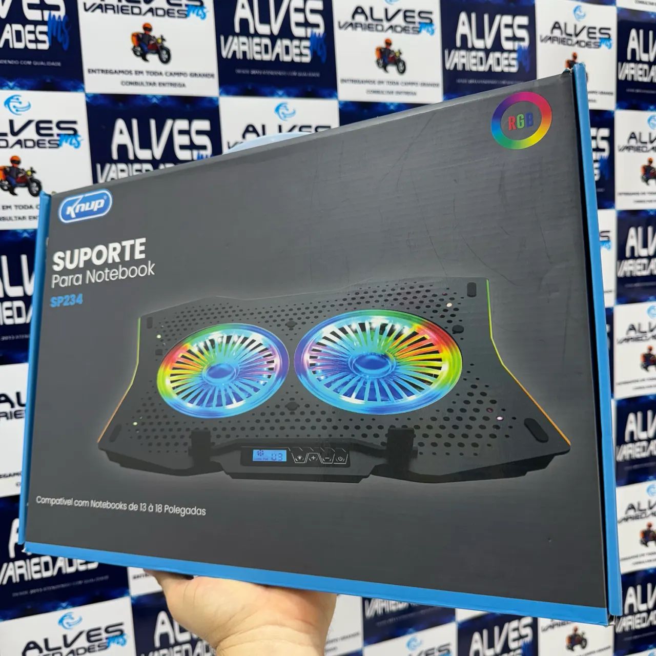 Suporte Para notebook com cooler RGB Gamer - Foto 2