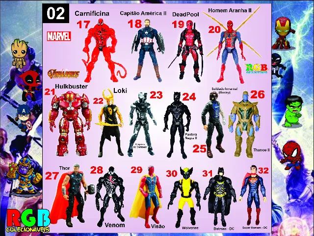 Bonecos Vingadores / Marvel II (Venda Por Unidade) - Foto 3