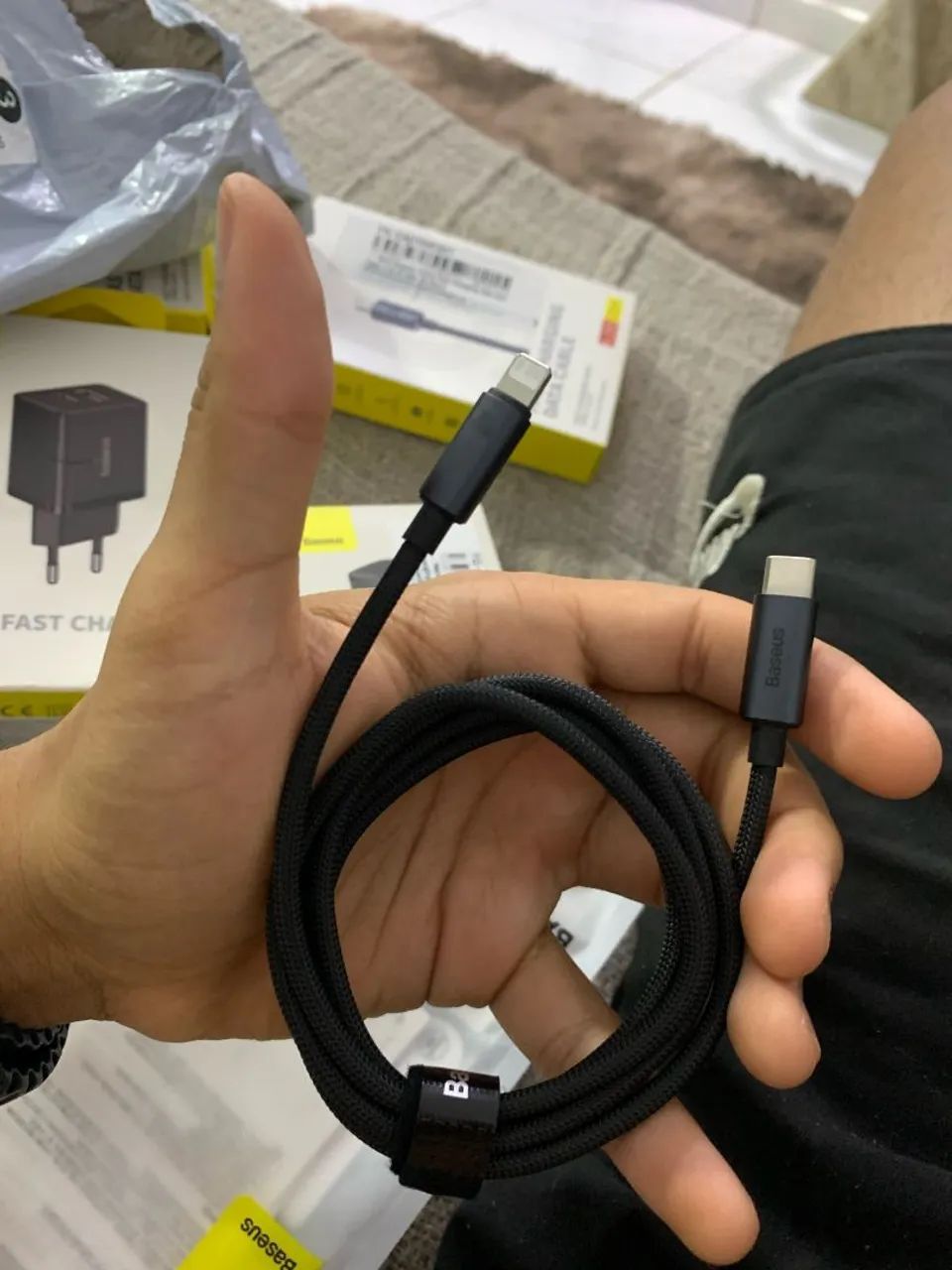 Cabo USB-C para Lightning Baseus - Foto 3