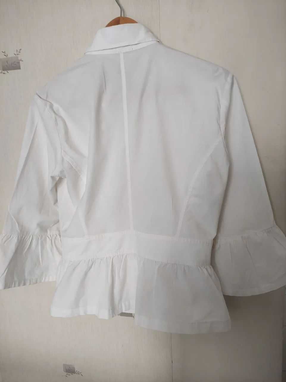 COLLINS CASAQUETO TRANSPASSADO ALGODÃO TAM 42 55,00<br>BRANCo - Foto 3