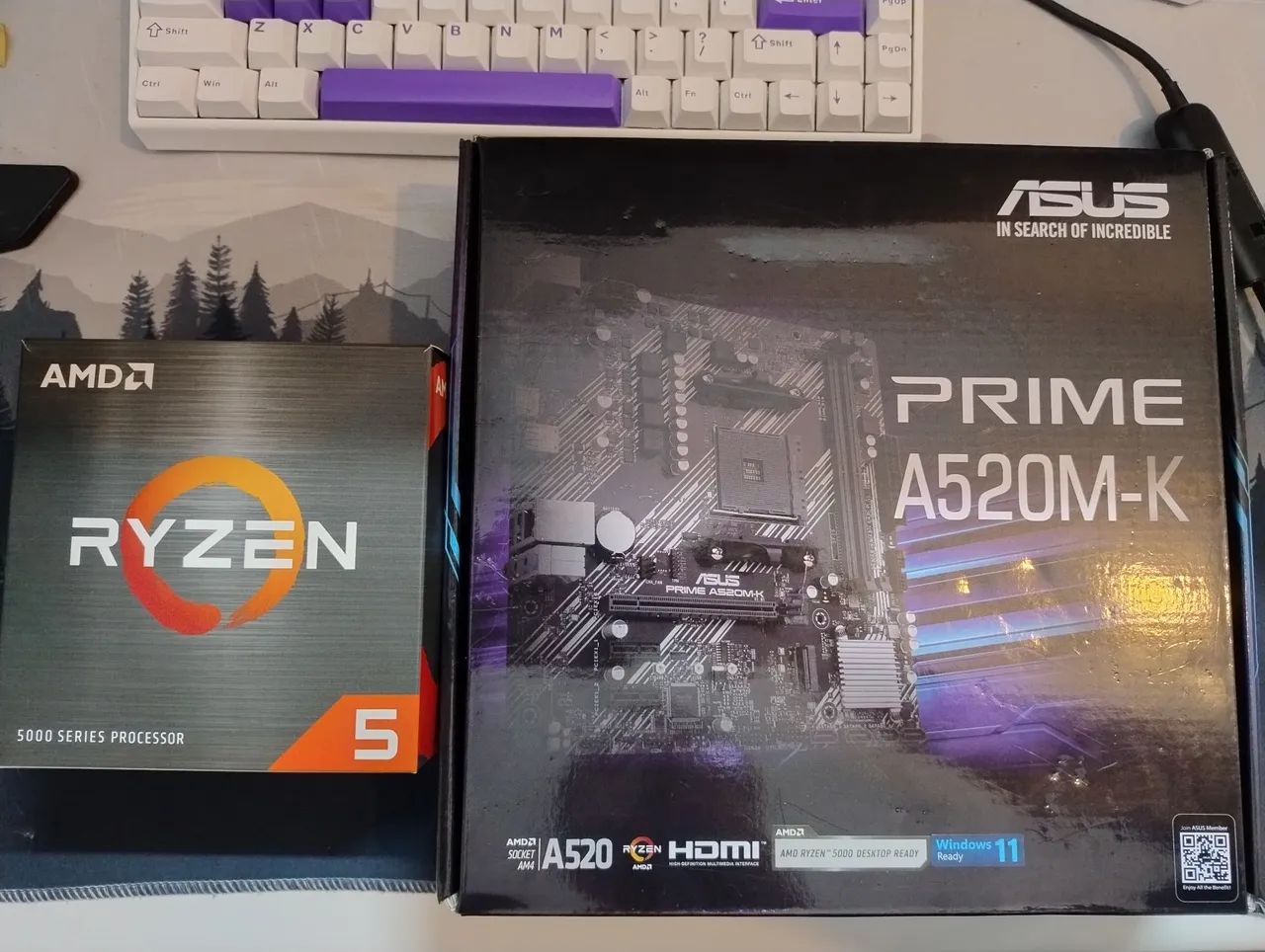 kit Ryzen 5 5600 + a520m asus prime - Peças de Hardware - Centro