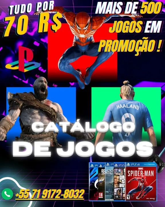 Catálogo de Jogos PS4 e PS5 em Salvador, Bahia