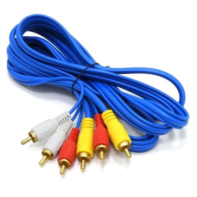 Cabo Audio E Video Rca 1.5m Metros Cftv Dvr Bnc Rca Camera