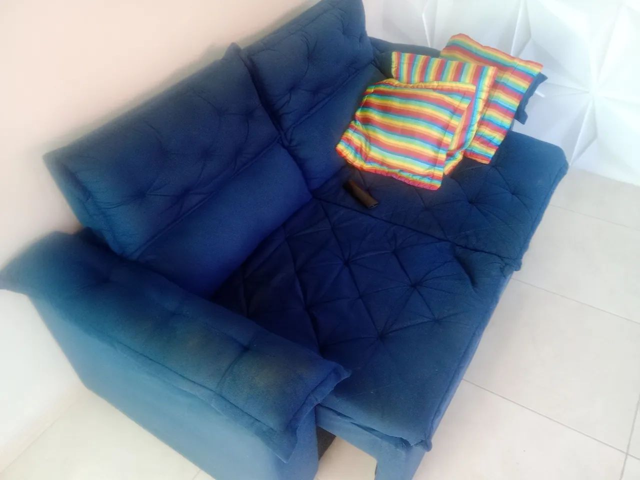 Sofá azul de 2 lugares - Foto 3