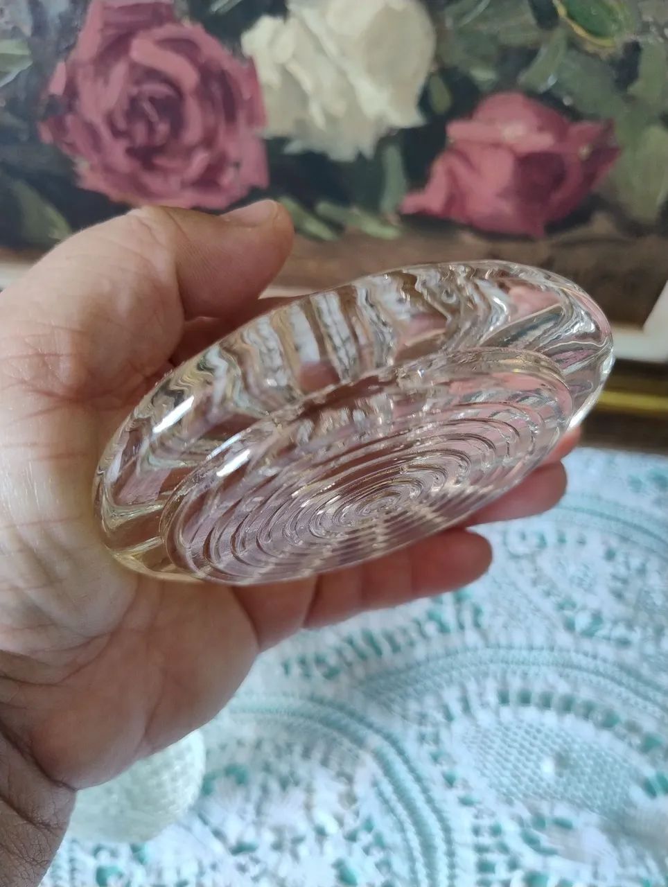 Tampas antigas de vidro e cristal  - Foto 2