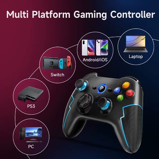 Controle Gamepad sem fio Easysmx 9013 Pro para PC, Switch e Android Cor Preto - Foto 5