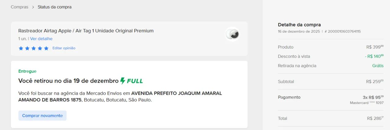 AirTag Apple Original ? Com Nota Fiscal! - Foto 3