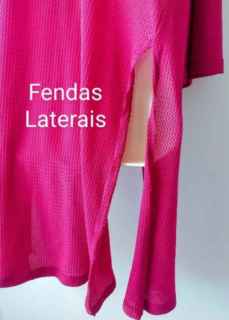 Sobretudo em Tricô Rosa. - Foto 3