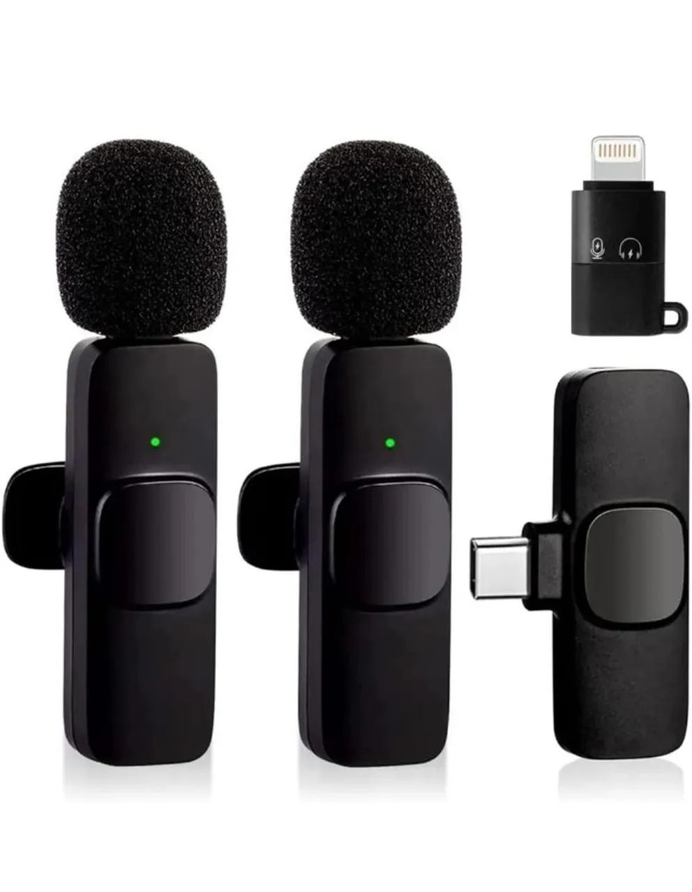Pacote com 2 microfones de lapela sem fio para iPhone - Foto 2