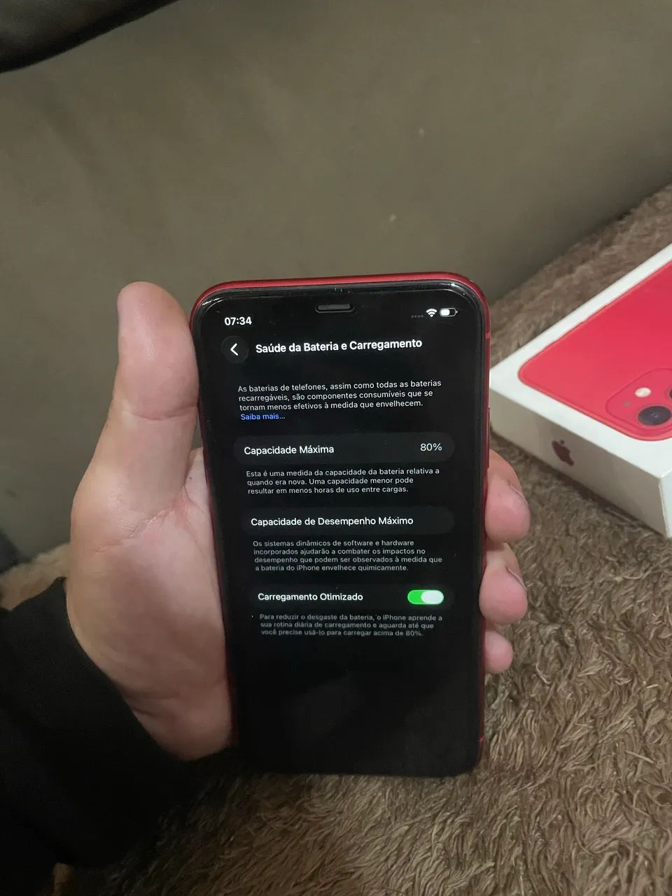 iPhone 11 128gb red saúde da bateria 80% - Foto 2