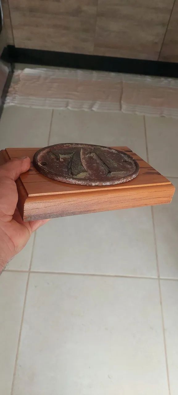 Placa antiga rara de ferro fundido  - Foto 2