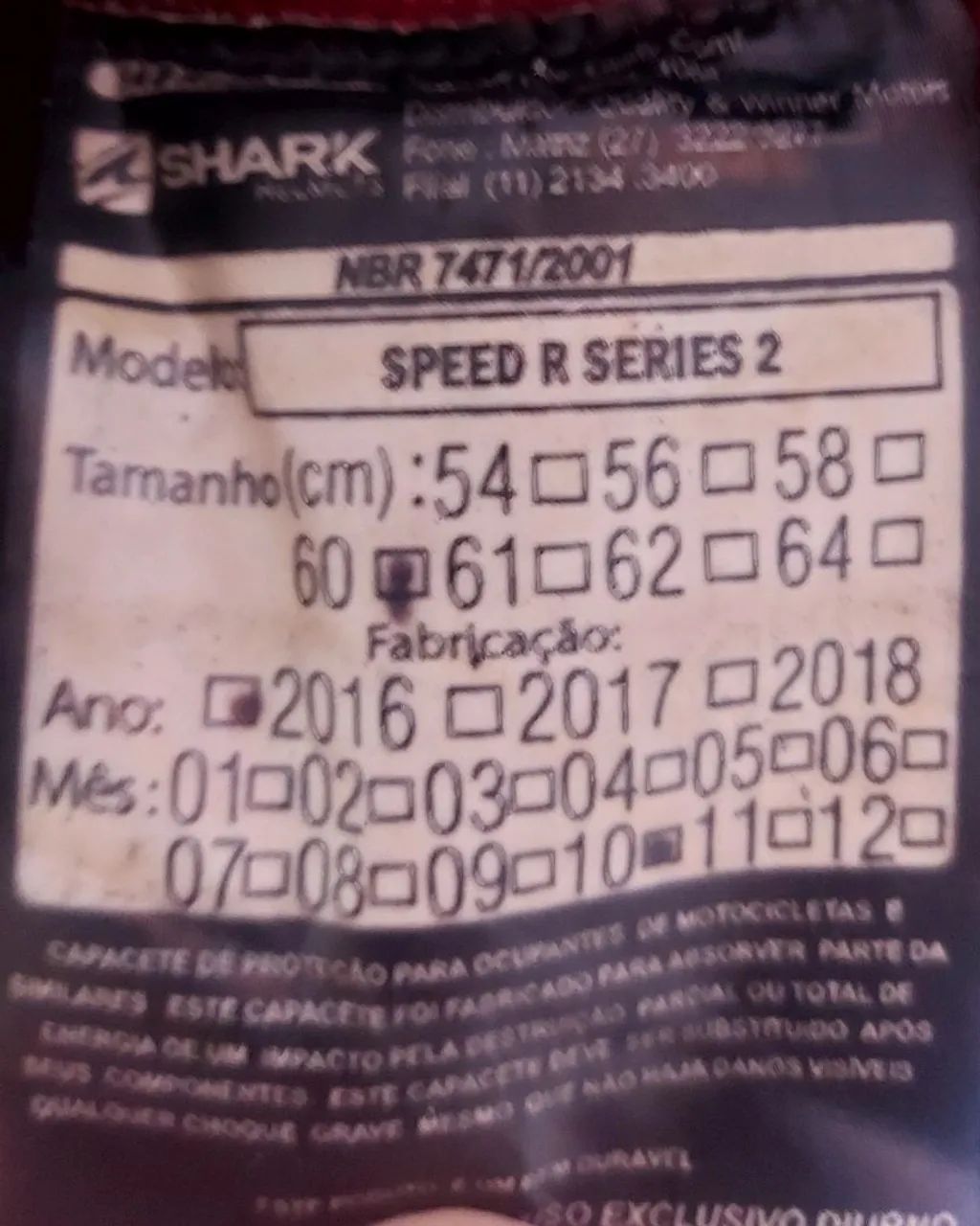 Capacete Shark Speed R Series 2. Tamanho 60.R$1.100,00. - Foto 4