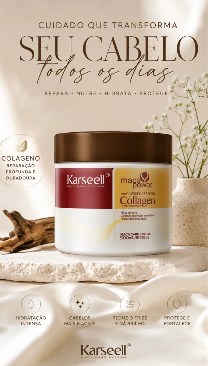 Máscara Karseell Collagen Maca Power 500ml
