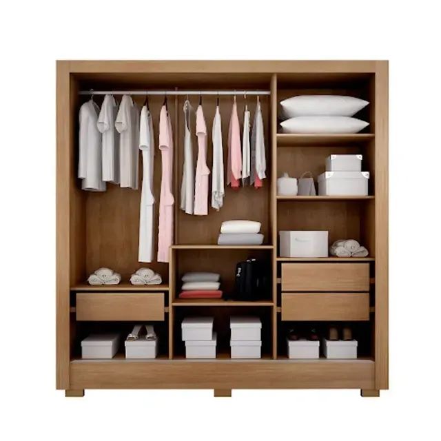 Guarda Roupa Amadeirado 3 Portas Com Espelho - Foto 2