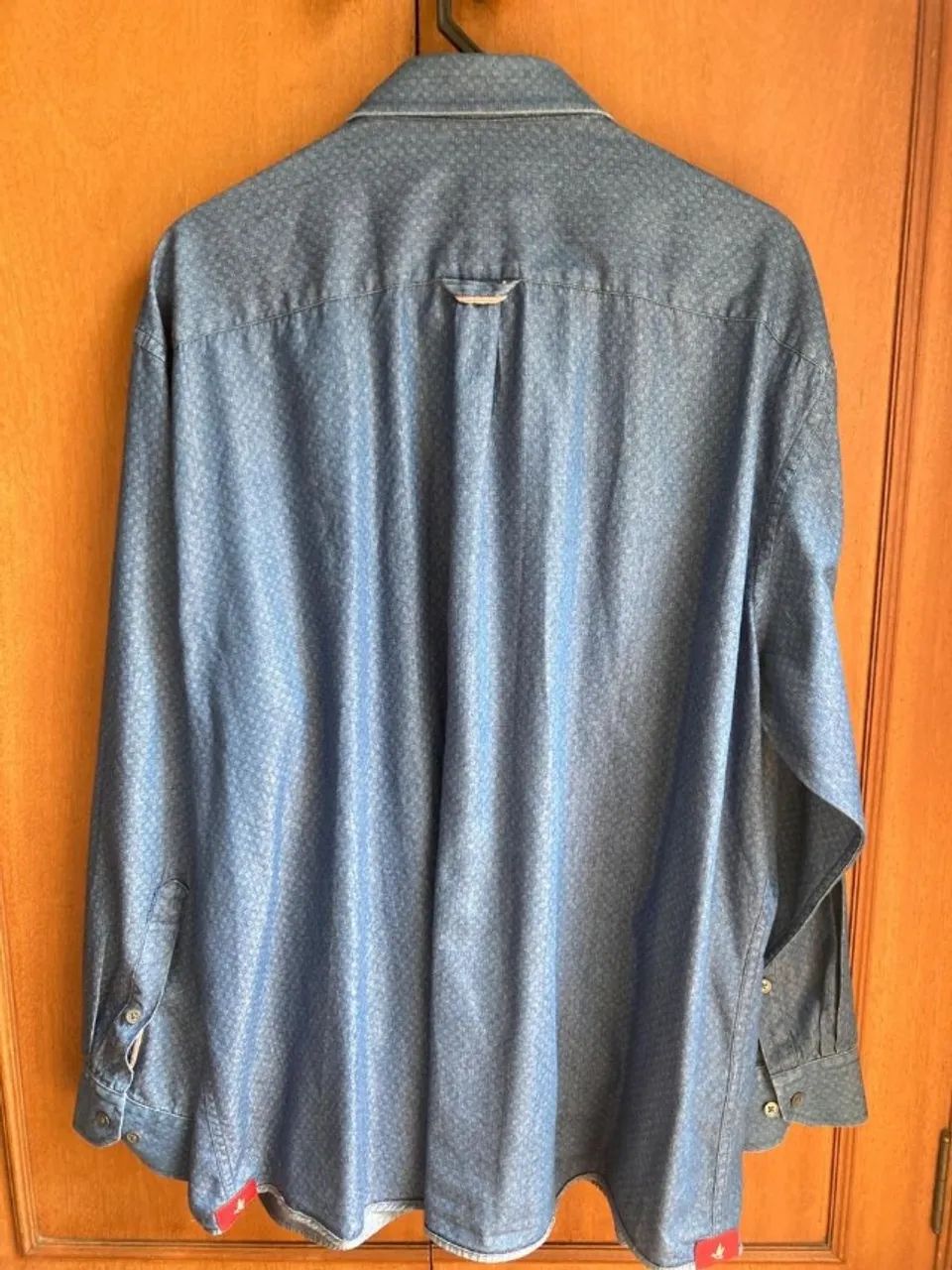 Camisa casual Brooksfield manga longa estampada  - Foto 2