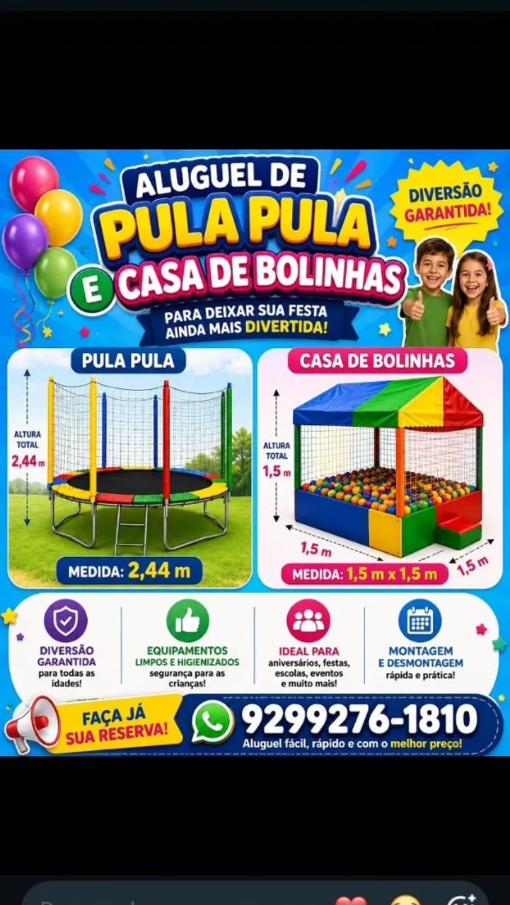 Pula pula e casinha de bolinha 