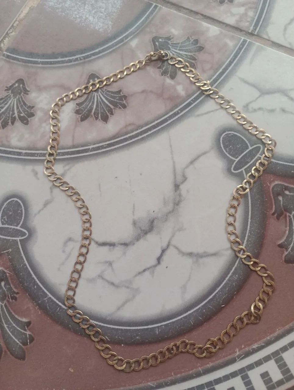 Cordão de prata Banhada a ouro 