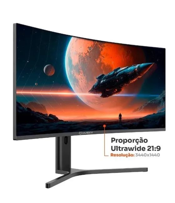 Monitor Ultrawide 34 polegadas curvo Husky