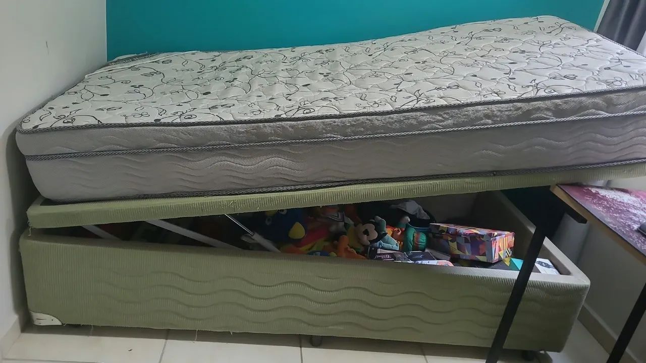 Cama Box/ Colchão Ortobom. - Foto 2