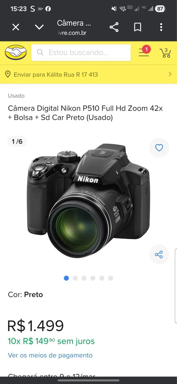 Câmera Nikon P510