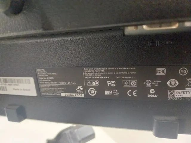 Monitor Dell 17" E178FPC - Funcionando - Botão Power com defeito - Foto 5