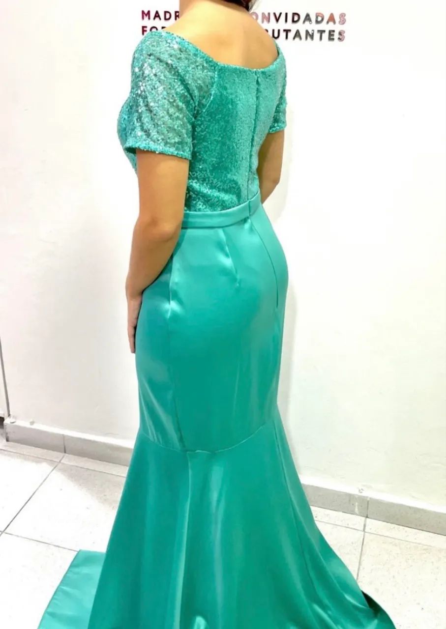 Vestido verde água - Foto 2
