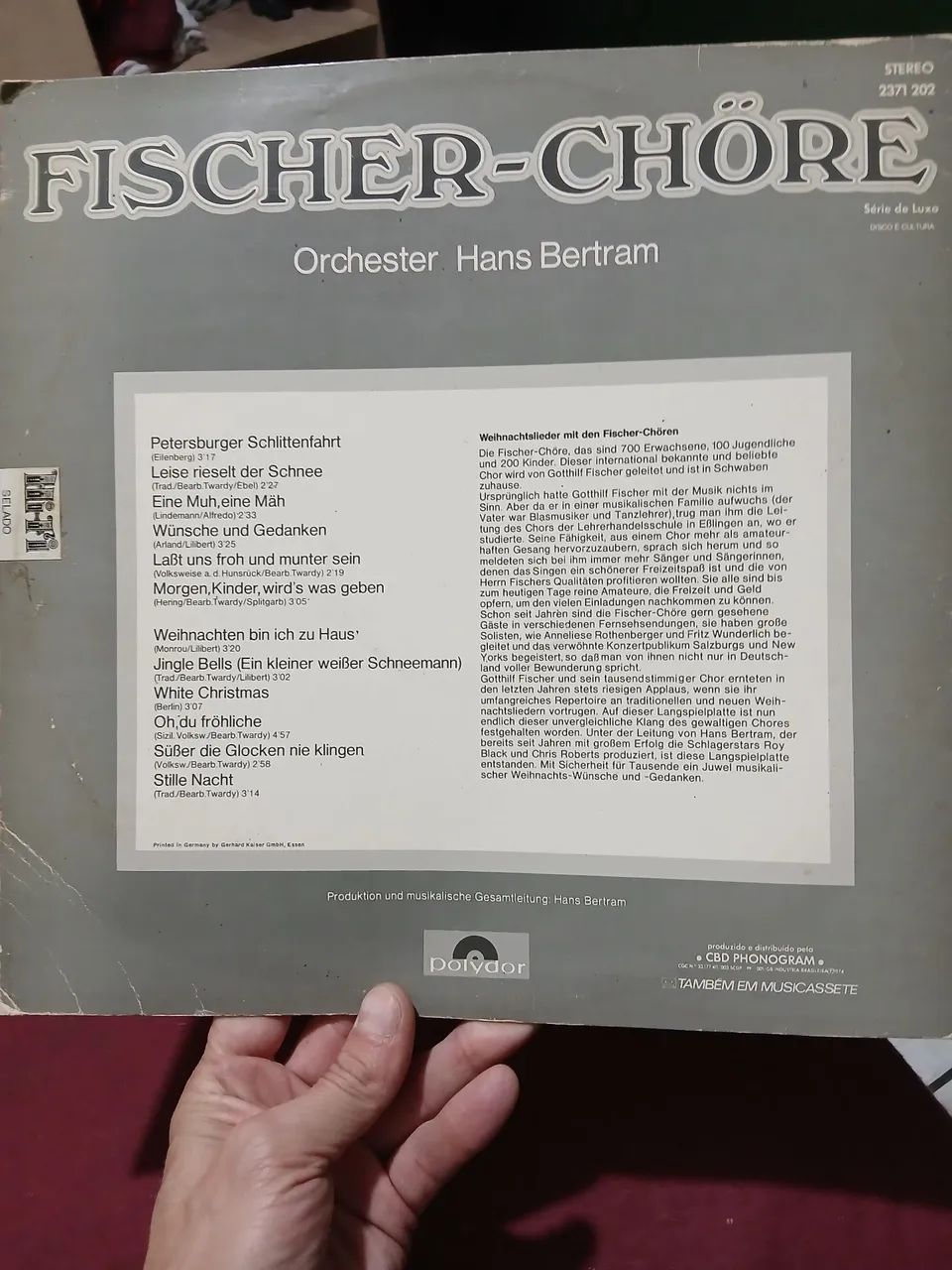 Fischer chore canções de Natal  LP EM BOAS CONDIÇAO  - Foto 2